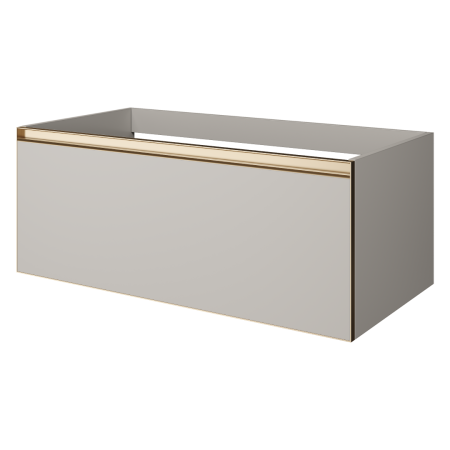 QUATRO 1 100CM  тумба CASHMERE профиль MATT GOLD 