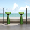 DEA DESIGN Washbasins Раковина напольная 42,5x42,5xh85 см, материал: Glasstech прозрачная смола, цвет: Emerald R3 
