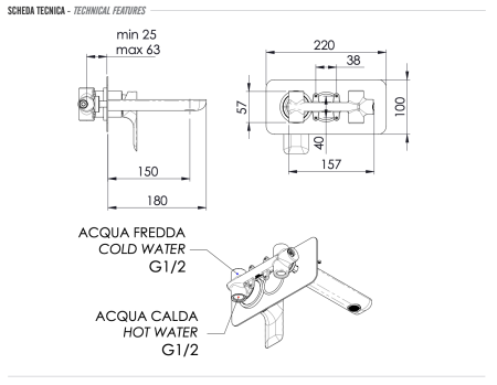 Смеситель для раковины Remer Infinity I15 