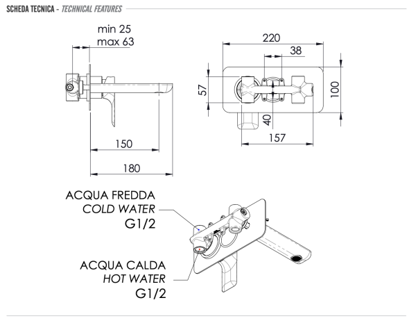 Смеситель для раковины Remer Infinity I15 