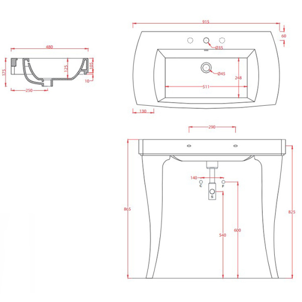 Artceram JAZZ раковина подвесная 91,5х48см, с 1 отв. под смеситель  c креплением, цвет белый (Не производится!) 