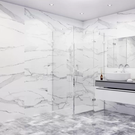 Плитка Remix Statuario 60x120 Polished (2 шт.в уп) холодный тон прожилок 