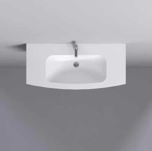 EB1885RU-DE1 Nona Nona стеклянная раковина, матовый белый, 100 см, 1 раковина 