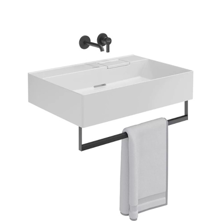 Kerama Marazzi Раковина LOGICA мебельная\подвесная, 70*48*14,5см, без отв. под смеситель, с переливом, белая глянцевая 