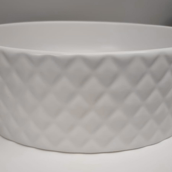 Artceram ROMBO Раковина накладная,Ø44,5хh14,5см, без отв под смеситель, без перелива, цвет: белый матовый 