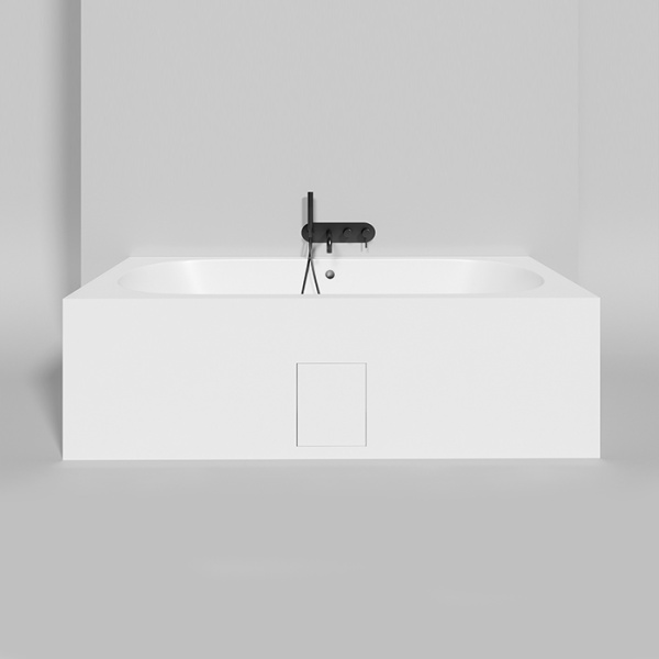 Salini ORNELLA AXIS 190 Встраиваемая ванна 1900х900х600мм, прямоугольная ,мат-л: S-Stone,  белый матовый (без слива-перелива!) 