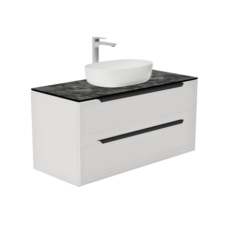 Тумба со столешницей Севилья, Белый мат / Столешница компакт-плита, Куритиба 