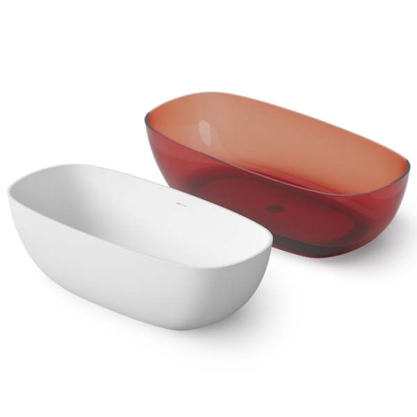 DEA DESIGN Modern Ванна отдельностоящая 150×76×h54 см, материал: Solid Surface искуственный камень, цвет: White №18 