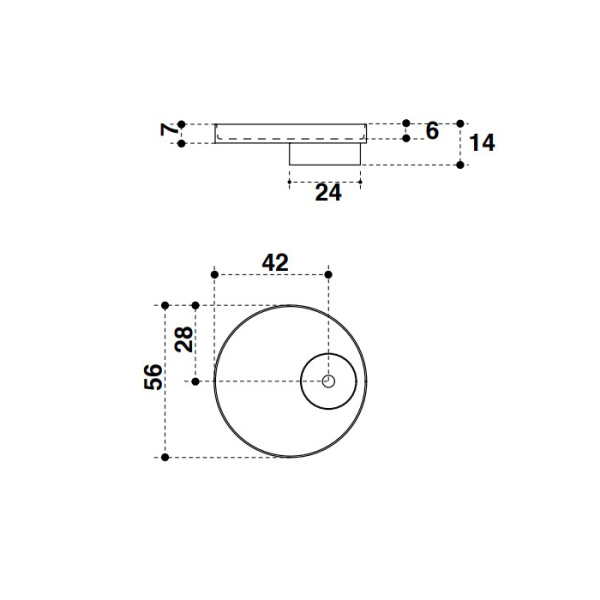 FALPER Eccentrico Накладная раковина  560х560х140 CRISTALPLANT 