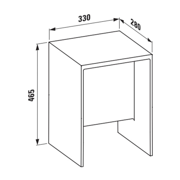 Laufen Kartell Табурет, 330х280х465мм, пластик, цвет: пудровый розовый 