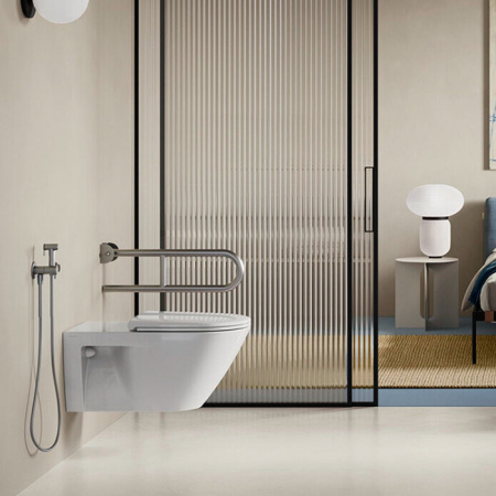 Catalano Comfort Унитаз подвесной 70x37, безободковый, смыв Tornado, покрытие Cataglaze+, цвет белый глянцевый (для маломобильных групп) 