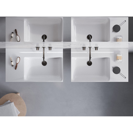 Catalano PREMIUM Раковина 80x47 чаша слева, без отв. под смеситель, покрытие Cataglaze+, цвет белый глянцевый 