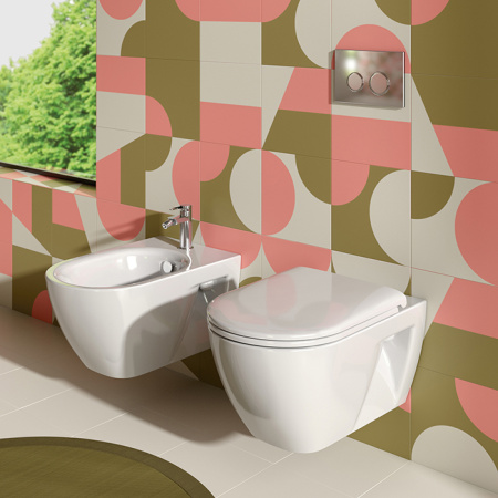 Catalano SFERA Биде подвесное 54х35, с 1 отв. под смеситель, покрытие Cataglaze+, открытый креп., цвет белый глянцевый 