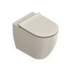Catalano SFERA Унитаз напольный 55x35, безободковый, универс.слив, смыв Tornado, покрытие Twinglaze+, без крепежа, цвет Sabbia Satinato
