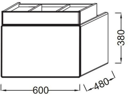 EB1185-G1C  тумба TERRACE 60см /60х48х38/ (белый) 