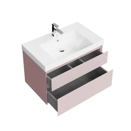 Kerama Marazzi Тумба CUBO подвесная с ящиками 80, мальва матовая 