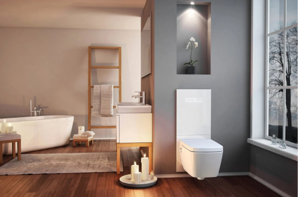 TECEone Унитаз-биде подвесной 540х358х350 мм, комплект крепежей и компл подкл к водоснабжению, цвет белый 