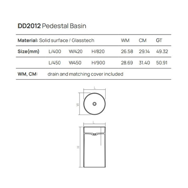 DEA DESIGN Washbasins Раковина напольная 40x40xh82 см, материал: Glasstech прозрачная смола, цвет: Sunset R1 