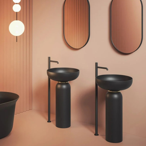 Artceram JOLIE Кольцо для колонны(пристенный монтаж) , цвет золото + ДОННЫЙ клапан- цвет хром (Со склада продаем с раковиной и колонной!) 