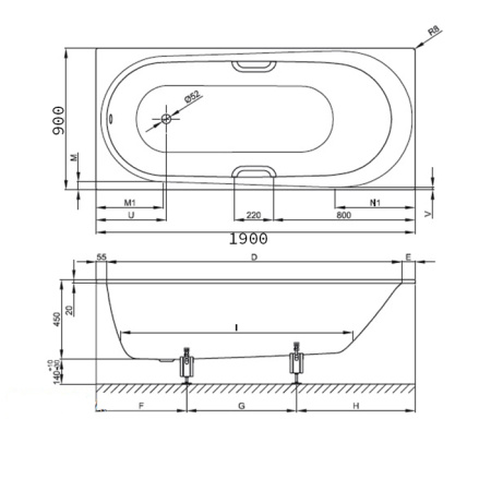 BETTE Ножки для ванны (комплект) (продаем только с ваннами!) 