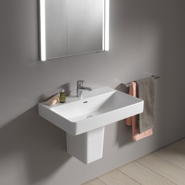 Laufen Pro S Раковина55х38х9,5 см,подвесная/накладная без отв. под смеситель, c переливом, цвет: белый 