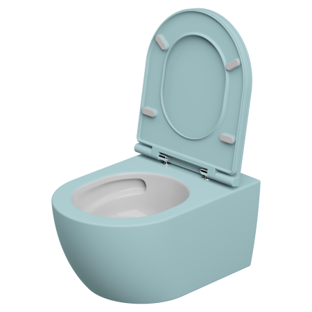 Чаша подвесного унитаза биколор со смывом Eco Clean GSG Ceramic Design Like LKWCSOECBI000/037, White/Ice Matt 