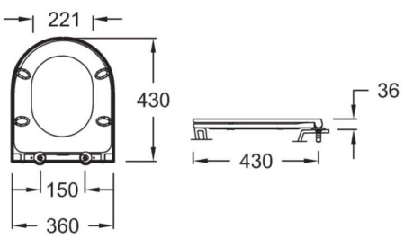 UJAB102-00 RODIN Чаша напольного унитаза с креплениями 
