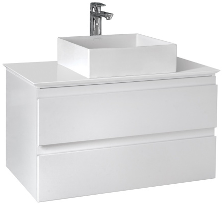 EB2083-J51 Тумба со столешницей и с подсветкой для накладной раковины, 80 см, цвет матовый белый 