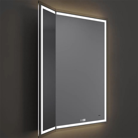 Kerama Marazzi Зеркало TECNO M 65х85 см. с поворотной дверцей, подсветкой и функцией антизапотевание, белое 