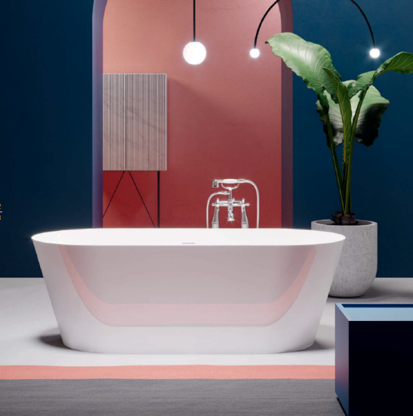 Gruppo Treesse Inka Ванна 180x80xh60 см. овальная  отдельностоящая акриловая, со щелевым переливом, цвет белый глянцевый 