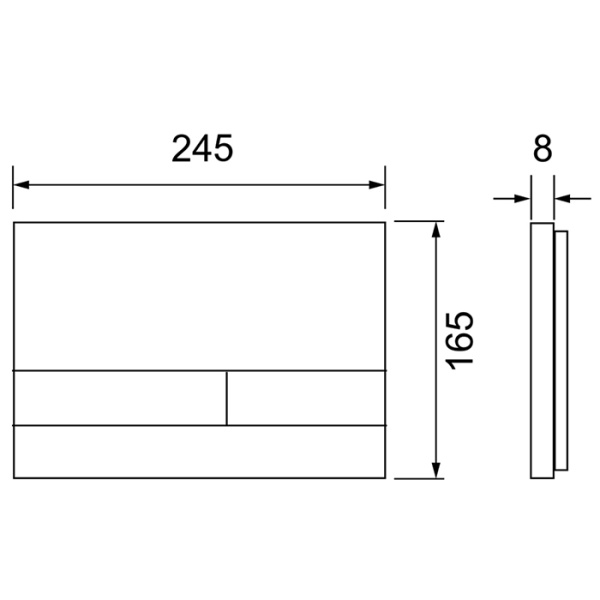 TECEspring Панель смыва плоская,из акрила,, цвет черный 