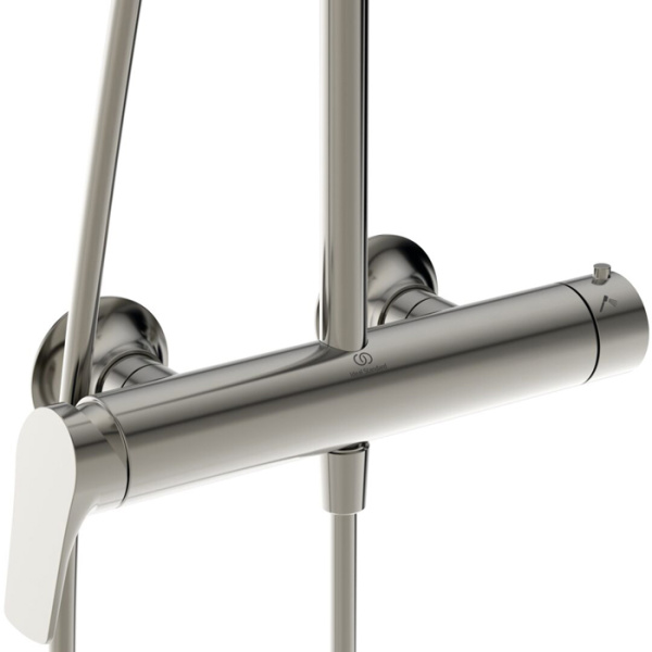 Ideal Standard La Dolce Vita Душевая стойка, смеситель  для душа, верхний душ 30см, руч.душ Stick, шланг Idealflex 175см, цвет: PVD Silver Storm 