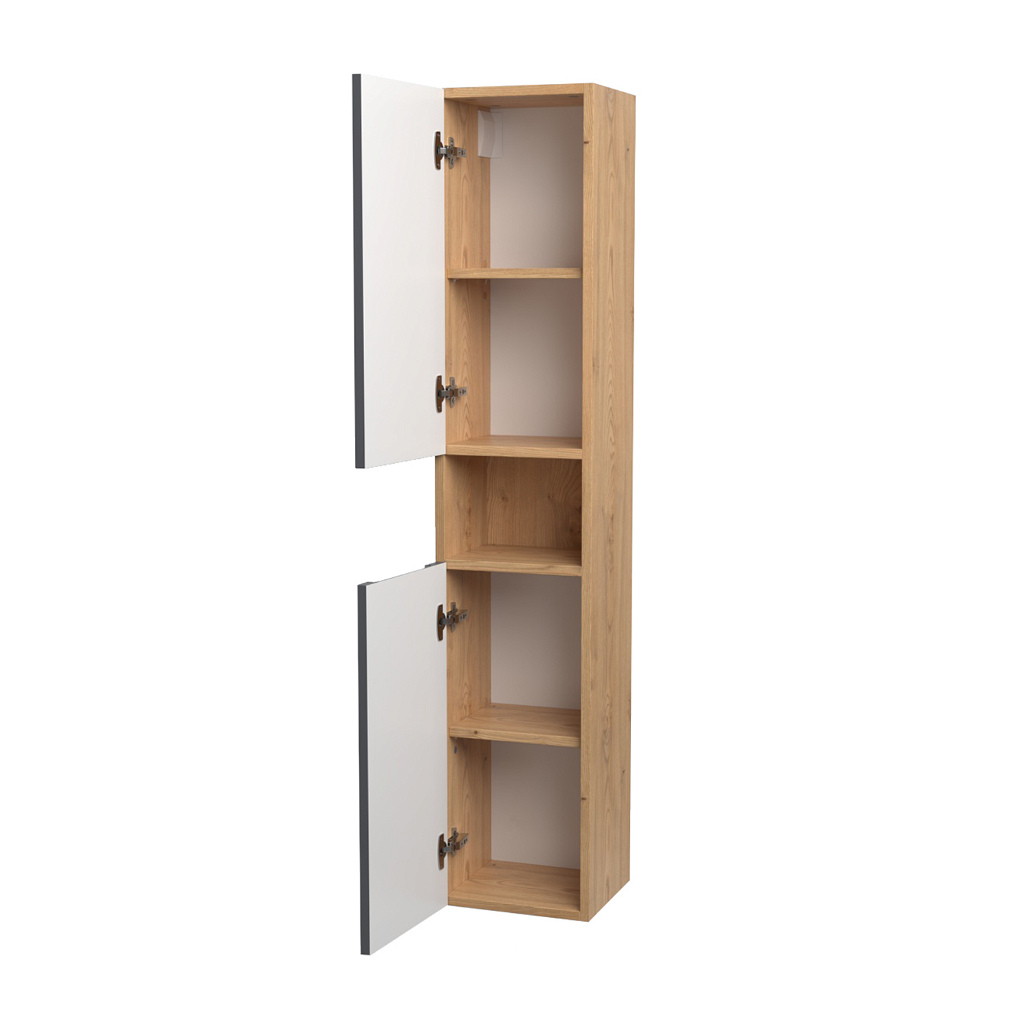 Шкаф навесной Дион, Графит мат/Дуб 150