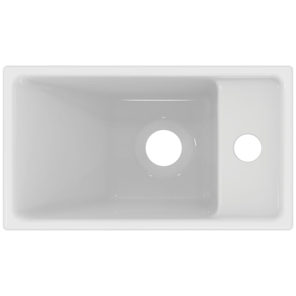 Ideal Standard i.life S Раковина 370х210xh120 мм, подвесная, с отв. под смес. справа, без перелива, без крепежа, цвет: белый глянец 