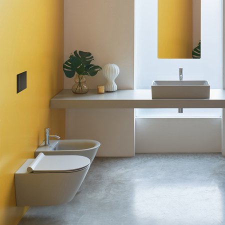 Catalano PREMIUM Раковина 60x35 накладная, без отв. под смеситель, покрытие Cataglaze+, цвет Cemento Satinato 