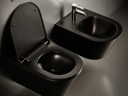 Биде подвесной, Avva Черный матовый 