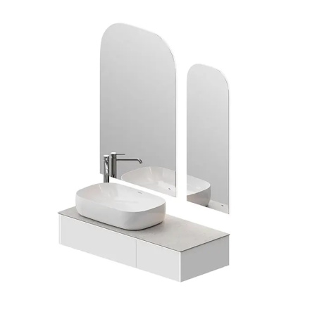 Kerama Marazzi Тумба MAGICA подвесная 120, 2 ящика, утренний серый матовый 