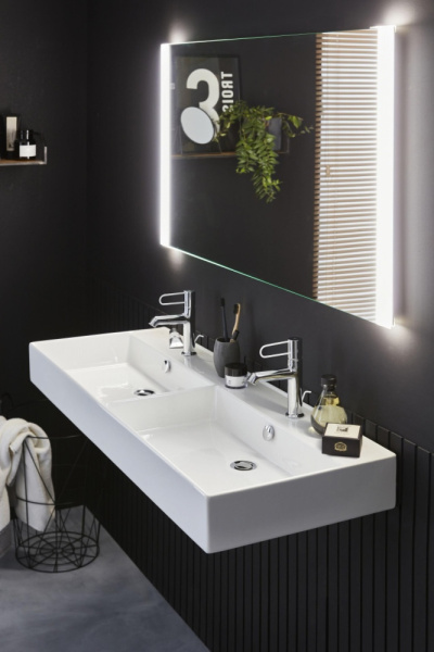 EXBL112-00 Vivienne, двойная раковина-столешница, 120 см, белая 