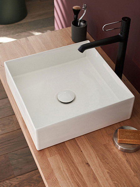 E90011-0 Delta Pure накладная раковина, тонкая керамика, 39*39 