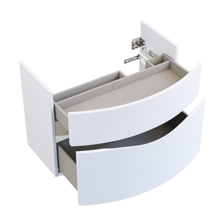 Kerama Marazzi Раковина RIVA мебельная с крепежом 80*47,5*15см, с 1 отв. под смеситель, с переливом, цвет белый глянцевый 