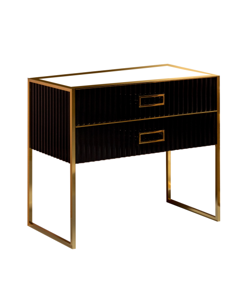 Тумба MONACO 100см  h74см  черная глянец  +  золото   под  раковину чашу 