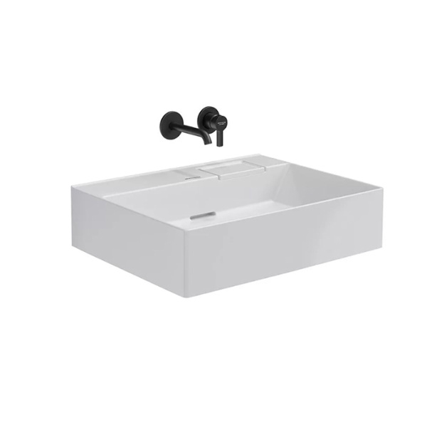 Kerama Marazzi Раковина LOGICA мебельная 60*48*14,5см, без отв. под смеситель, с переливом, цвет белая глянцевая 