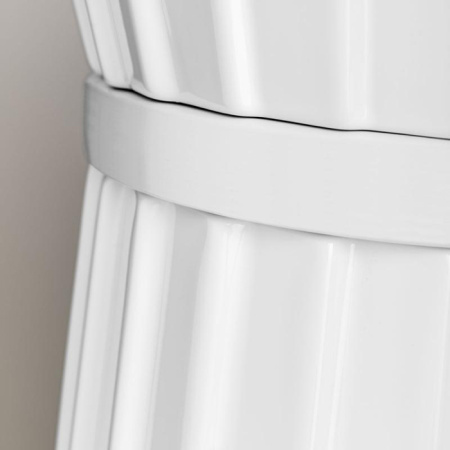 OASIS PLISSE Раковина напольная Ø440х950 мм, без отв. для смесителя, без перелива, c донным клапаном, кольцо золото, цвет белый (упаковка-3-х коробки) 