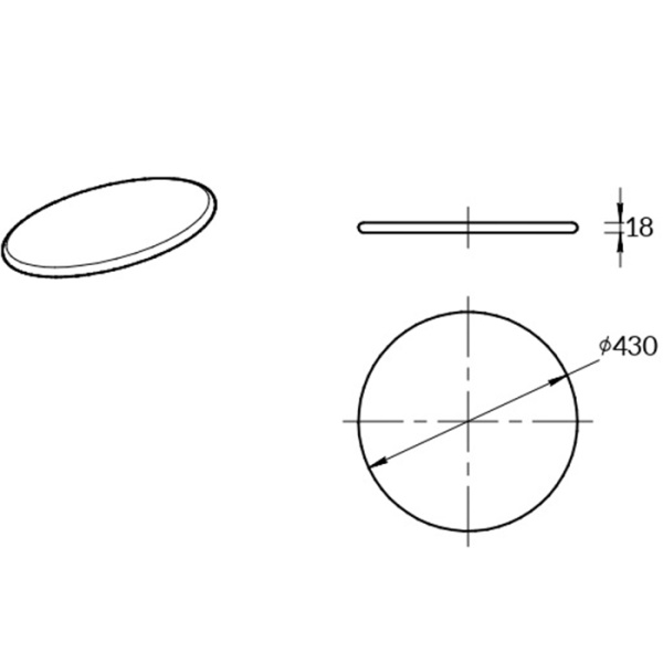 Kerama Marazzi Круглая полка CONO встраиваемая 43,1, черная матовая (снято с производства) 