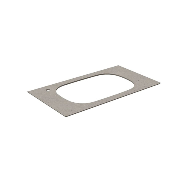 Kerama Marazzi MAGICA Столешница из керамогранита для раковин, встраиваемых сверху Риккарди 90 см, серый матовый 