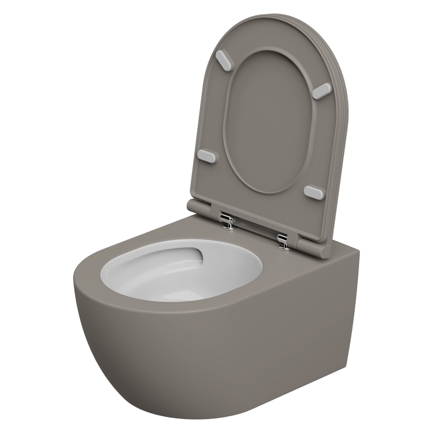 Чаша подвесного унитаза биколор со смывом Eco Clean GSG Ceramic Design Like LKWCSOECBI000/030, White/Cashmere Matt