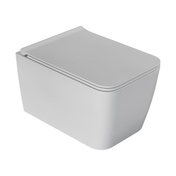 Zen подвесной унитаз матовый белый с крышкой 