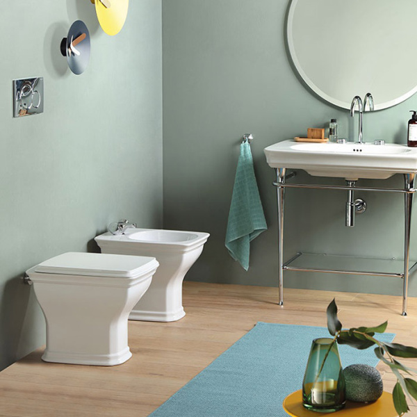 Artceram CIVITAS  Биде напольное  36х54 см, с 1 отв под смес, цвет белый (крепится на силикон) 