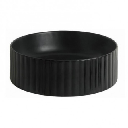 Artceram MILLERIGHE Раковина накладная,Ø44,5хh14,5см, без отв под смеситель, без перелива, цвет: черный матовый 