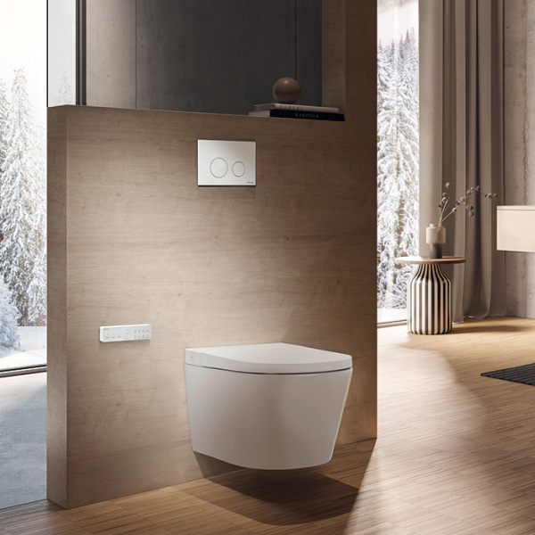 TECEspring Комплект: подвесной УНИТАЗ-БИДЕ + модуль TECEspring с панелью смыва хром (NEW 2026) (замена S955799) 